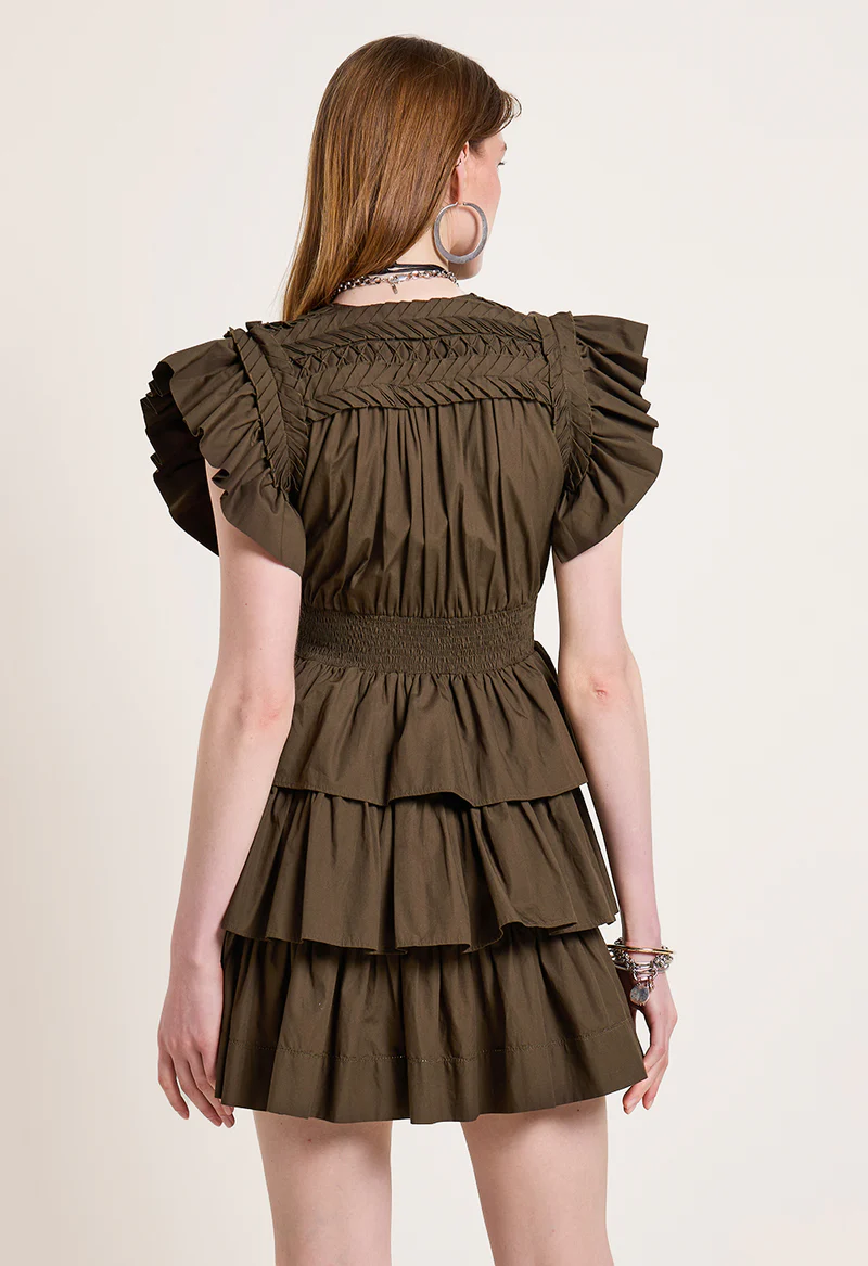 Aurora Mini Dress | Olive Green