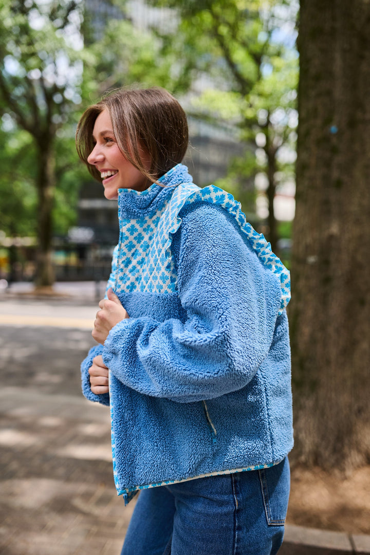Isabella Sherpa Jacket | Blue Clover