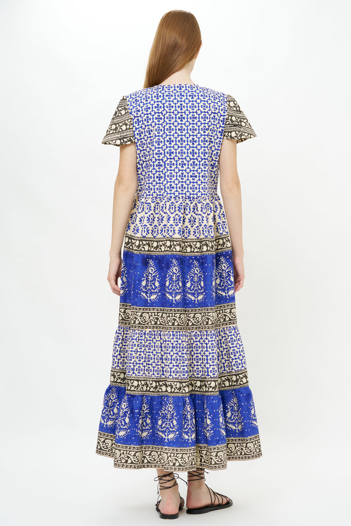 V-Neck Maxi | Jaisalmer Cobalt