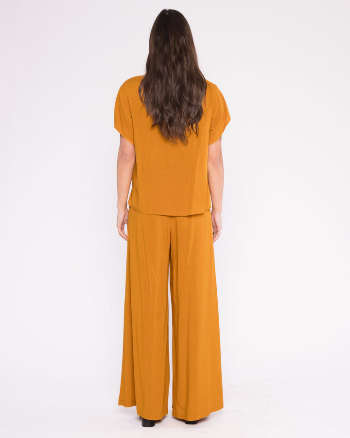 Linen Yacht Pant | Saffron