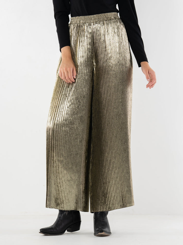 Pleated Pant | Black Gold