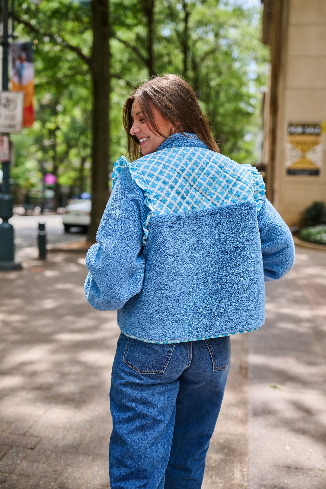 Isabella Sherpa Jacket | Blue Clover