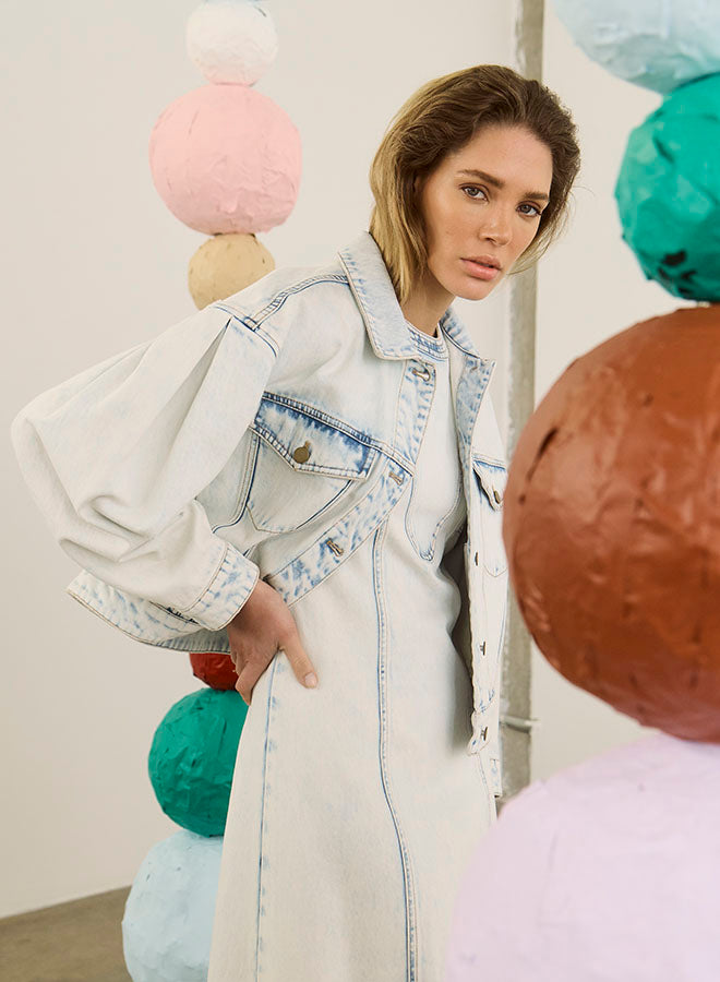 Solene Jacket | Washed Blue