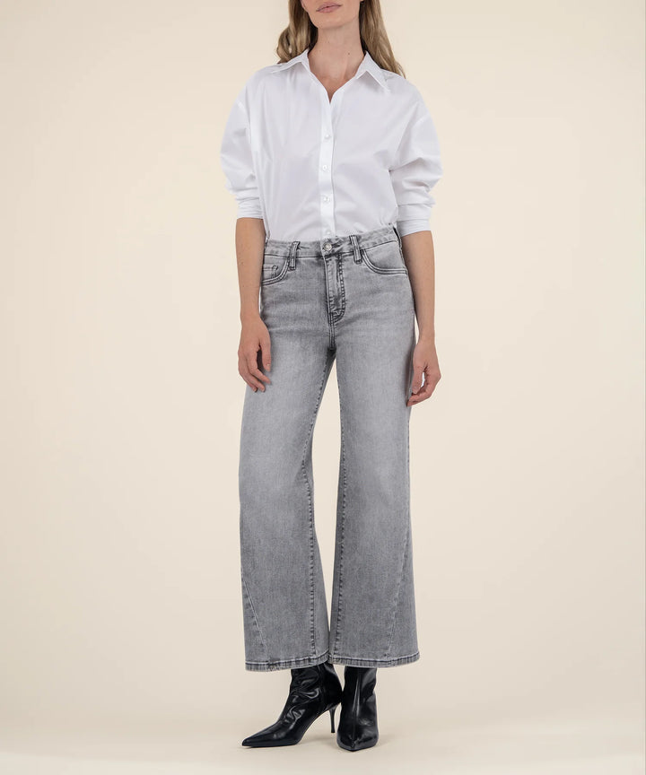 Meg High Rise Wide Leg Jeans | Grey