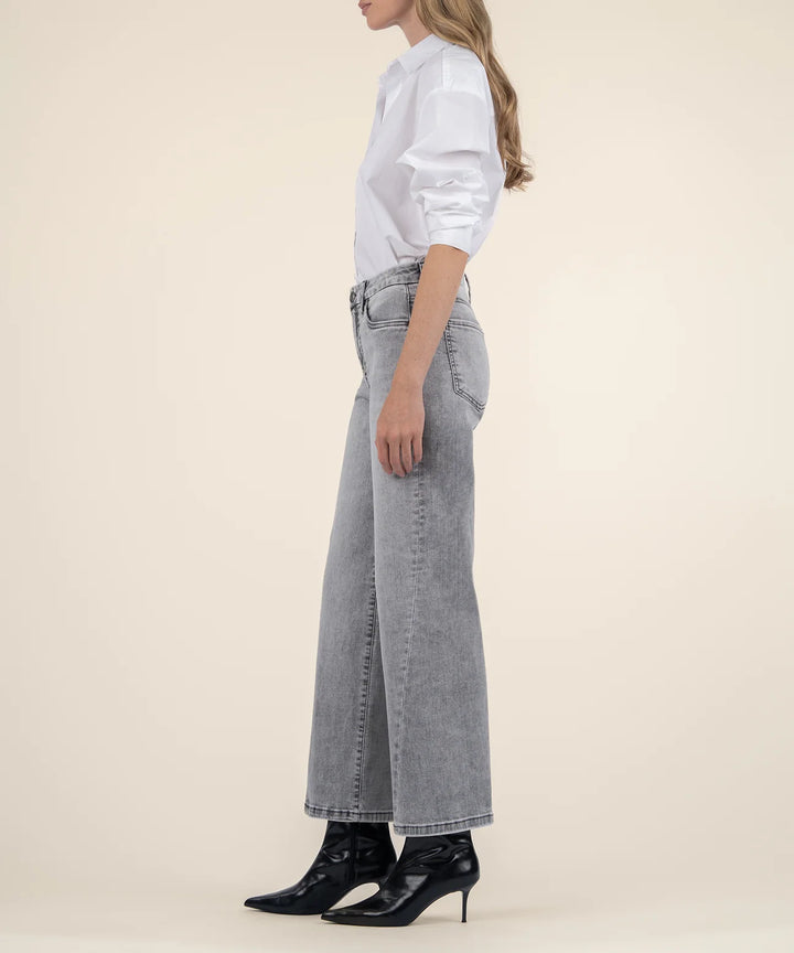 Meg High Rise Wide Leg Jeans | Grey