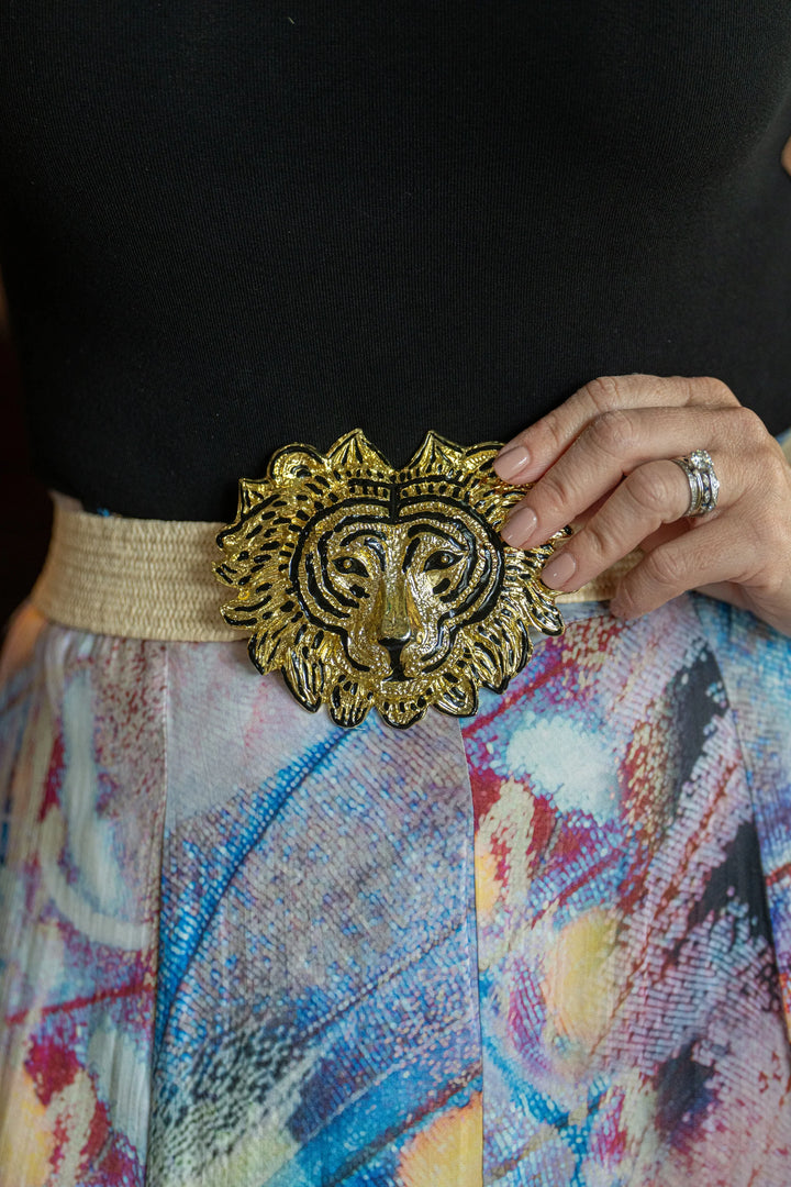 Assorted Black Leather Belt Straps & Buckles