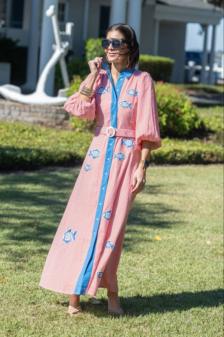 Lyla Dress | Fish Applique