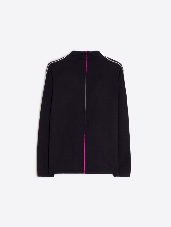 Cuello Sweater | Black + Ecru