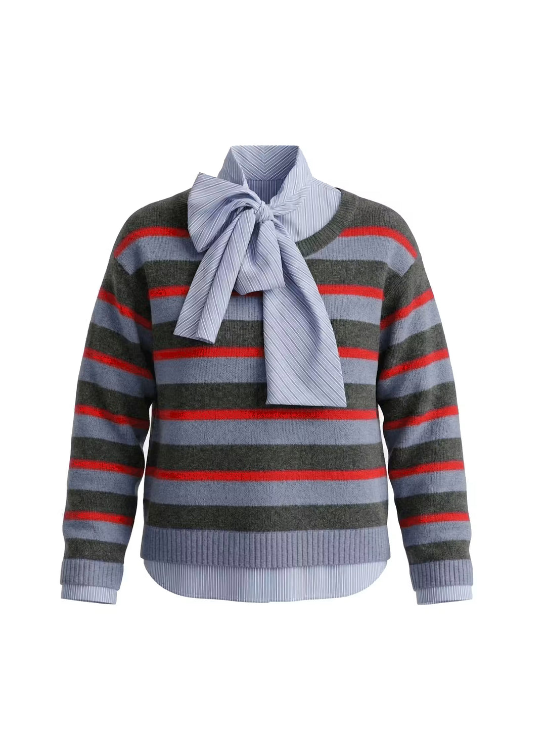 Lillian Sweater | Charcoal Multi Stripe