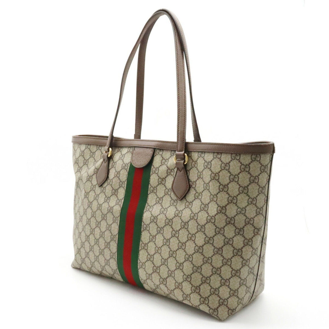 Gucci Ophidia GG Medium Tote Leather Beige Mocha