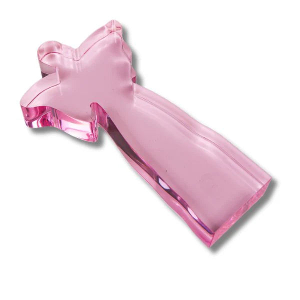 Large Acrylic Angel Weight | Pink