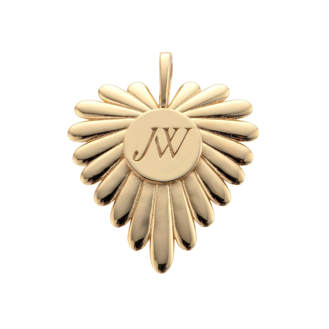 LOVE Full-Heart Pendant Gold | 16-18" Classic Rolo Chain