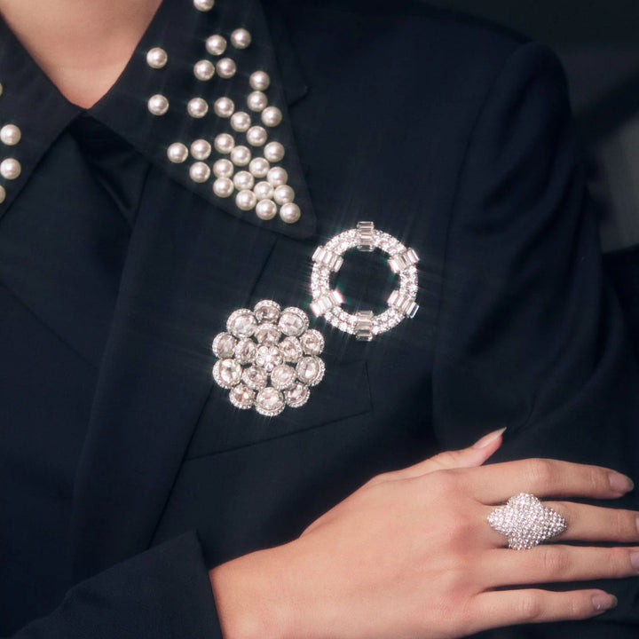 Crystal Station Brooch