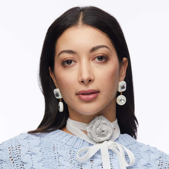 Gem Drop Earrings | Ivory