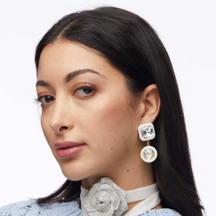 Gem Drop Earrings | Ivory