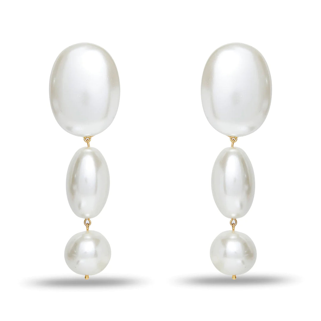 Lele Sadoughi Linear Bubble Earrings | Pearl