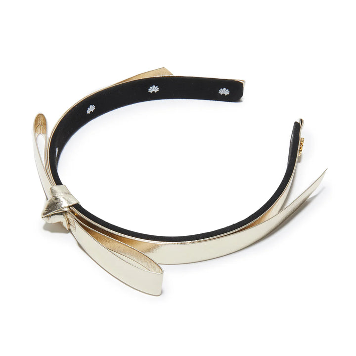 Bardot Faux Leather Headband | Gold