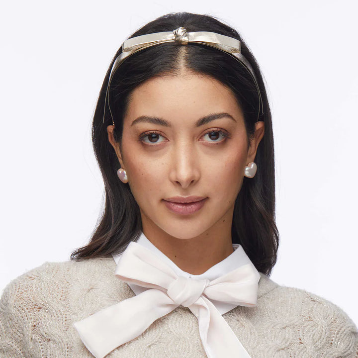 Bardot Faux Leather Headband | Gold
