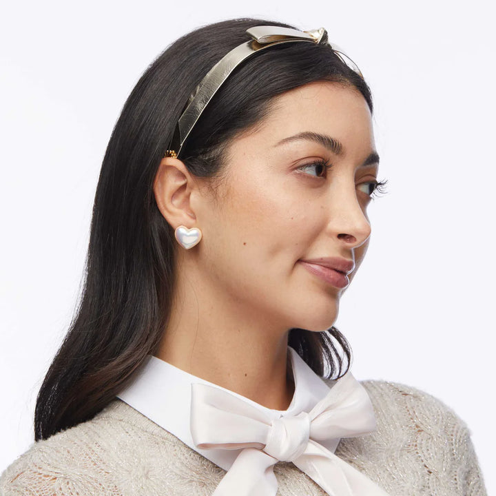 Bardot Faux Leather Headband | Gold