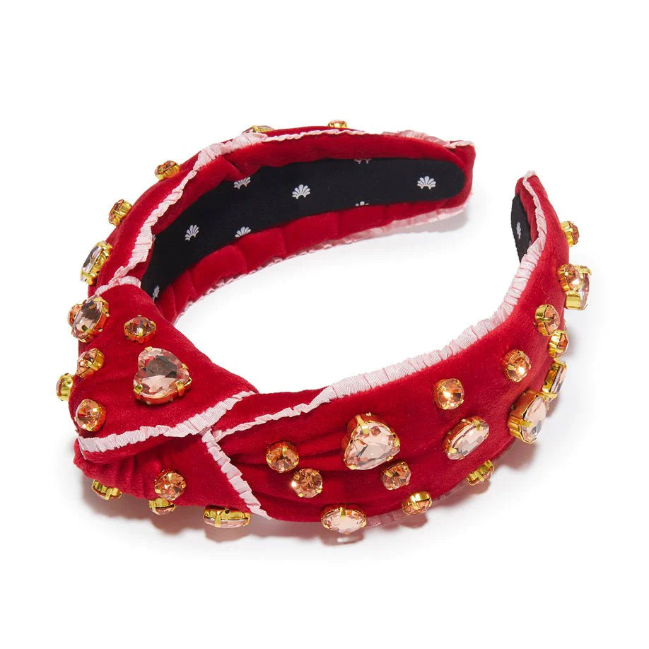 Lele Sadoughi Embellished Valentines Knotted Headband