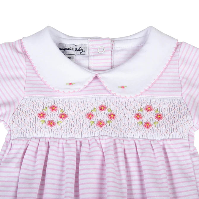 Lilly and Logan Smocked Gathered Gown | Pink