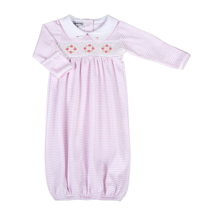 Lilly and Logan Smocked Gathered Gown | Pink