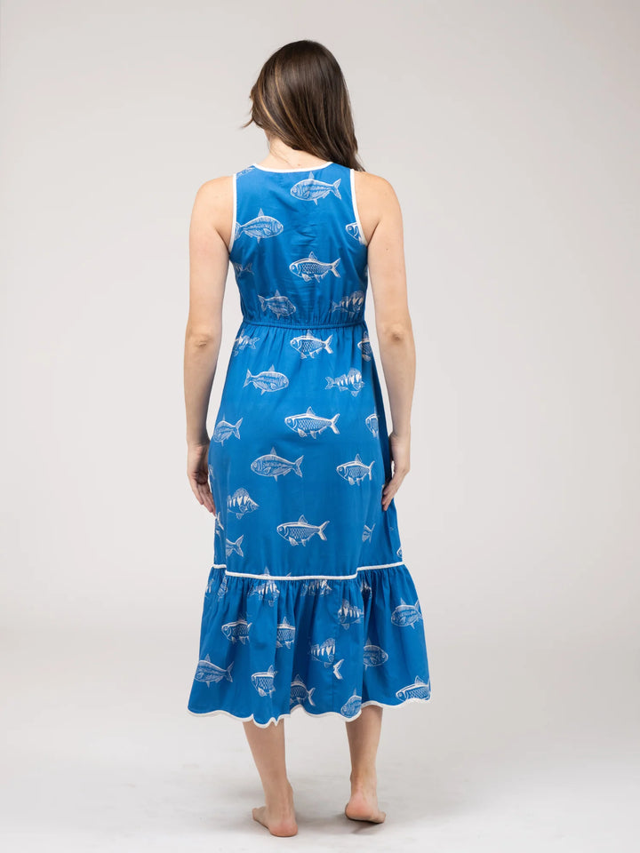 Lina Dress | Fish Blue