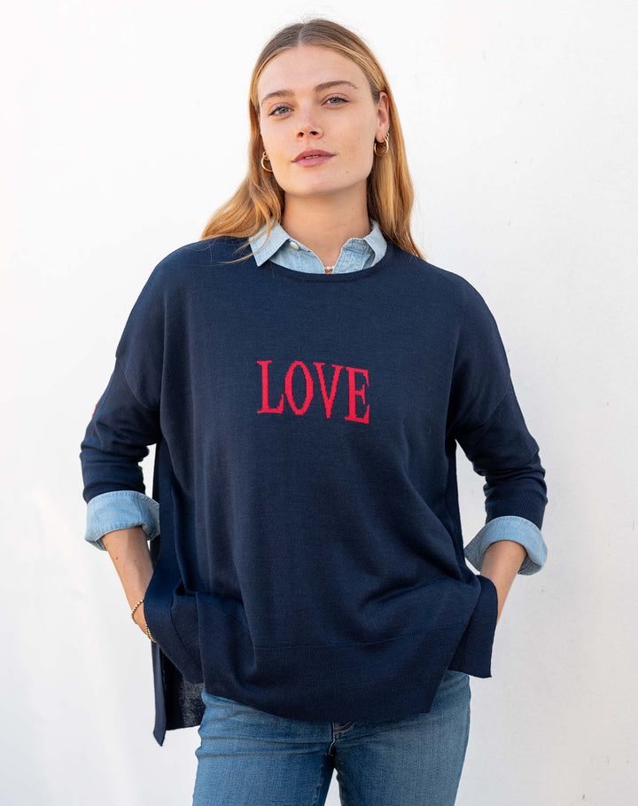 Amour Sweater | Navy - Love