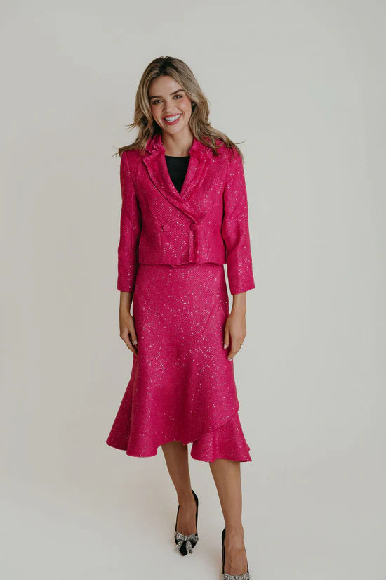 Twiggy Jacket | Pink Tweed