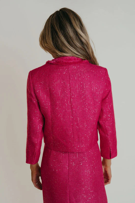 Twiggy Jacket | Pink Tweed