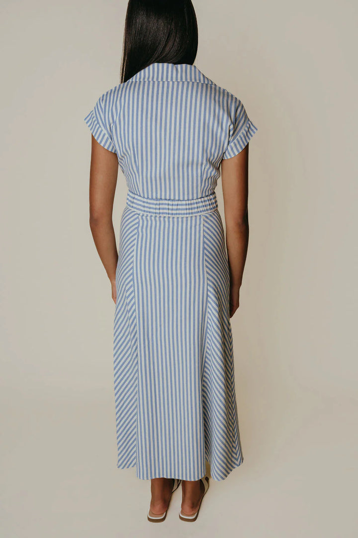 Aly Dress | Blue Stripe