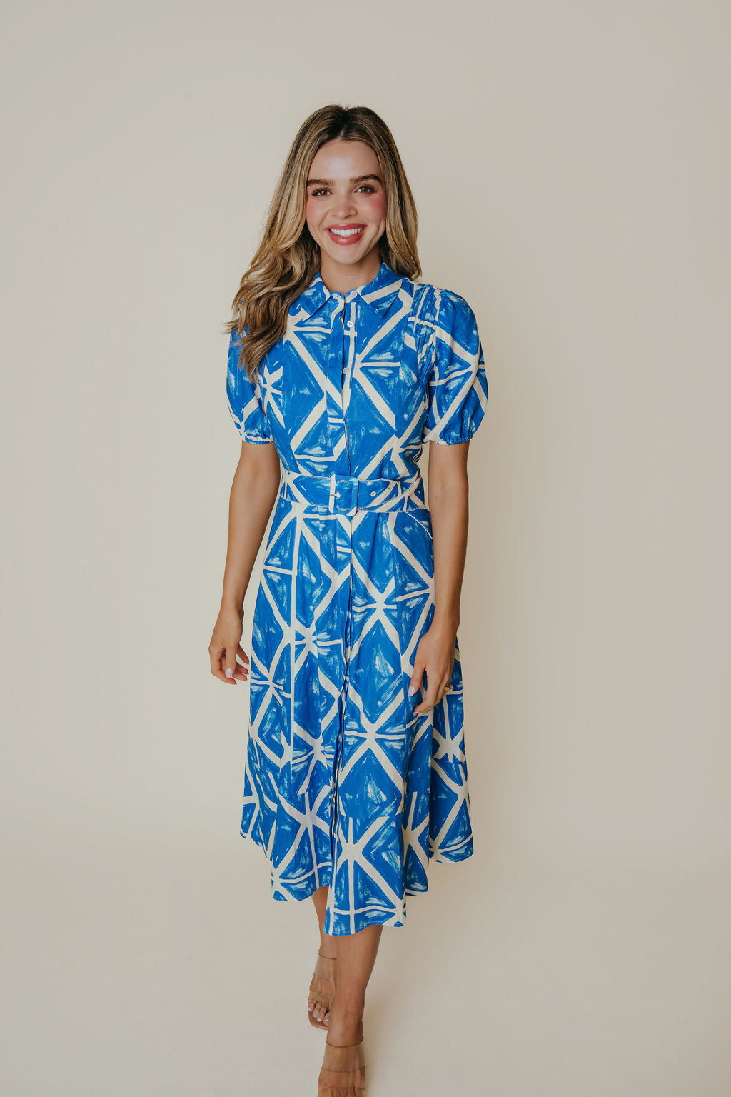 Lainey Dress | Blue Tile