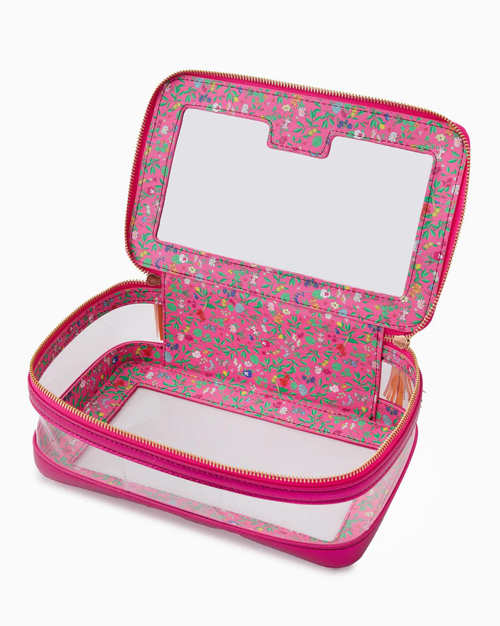 Mahjong Tile Storage Bag | Metallic Pink