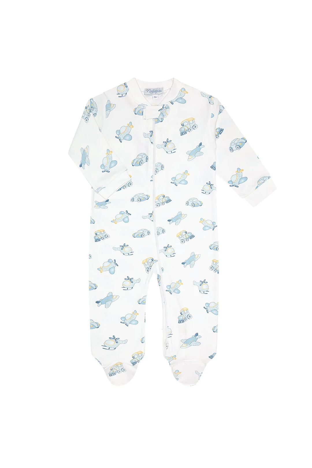 Mini voyages Zipper Footie | Blue - Charlotte's Inc