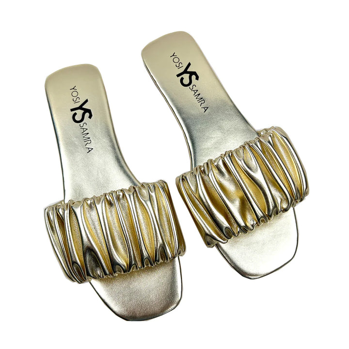 Naomi Ruched Sandal | Gold