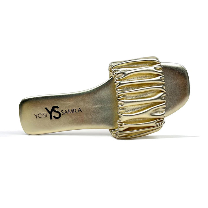 Naomi Ruched Sandal | Gold