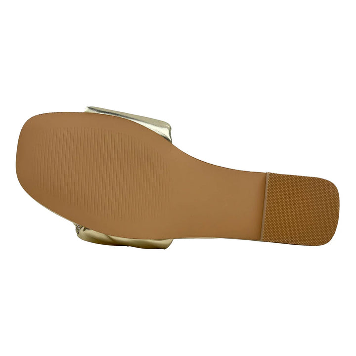 Naomi Ruched Sandal | Gold