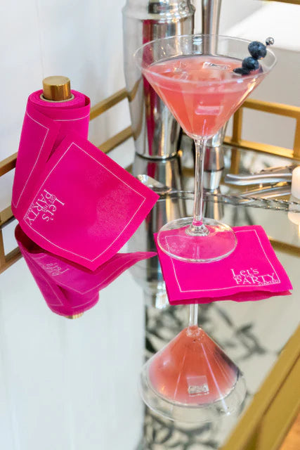 Toasting Cocktail Napkins + Stand (Sold Separately)
