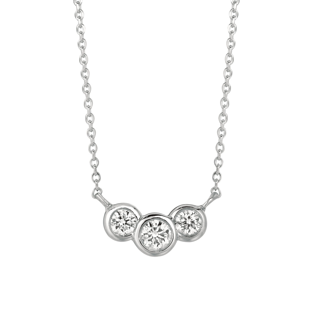 Diamond Trio Bezel Necklace