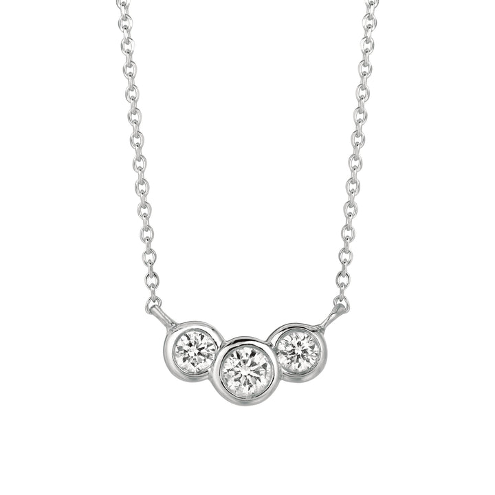 Diamond Trio Bezel Necklace