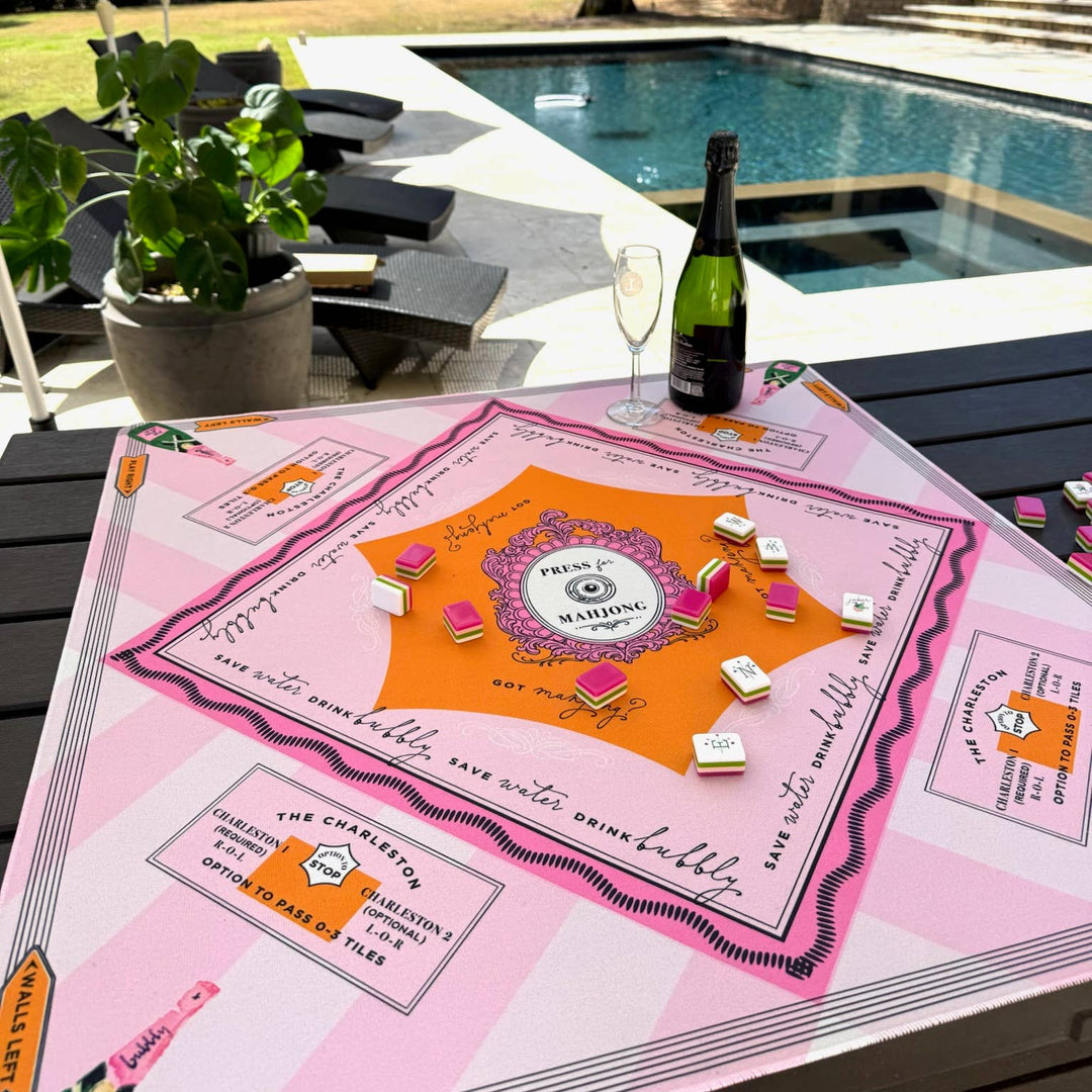 Press for Mahjong Mat | Champagne & Mahj