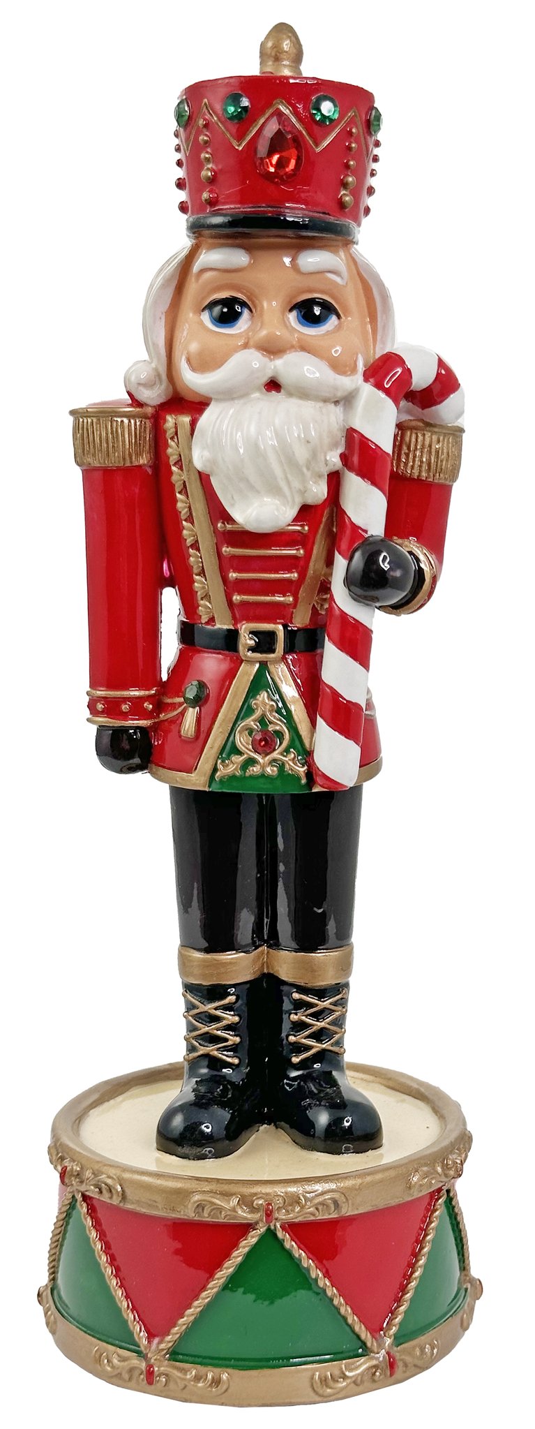Nutcracker Holding Candy Stick Music Box