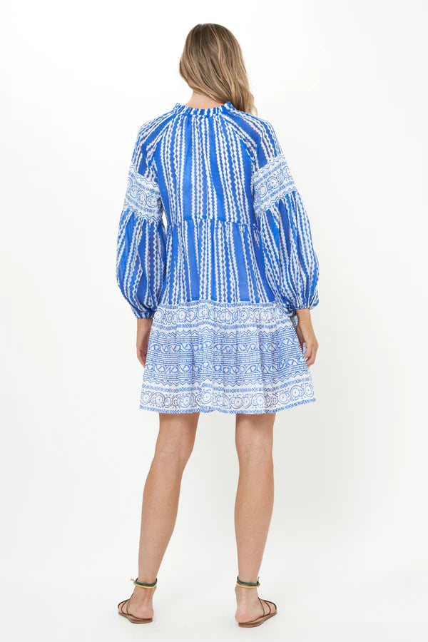 Balloon Sleeve Short Dress | Ziggy Blue