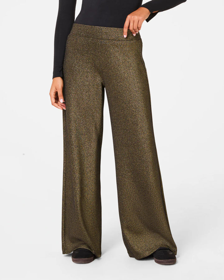 Air Essentials Wide Leg Pant | Gold Shimmer