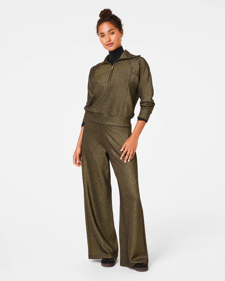 Air Essentials Wide Leg Pant | Gold Shimmer