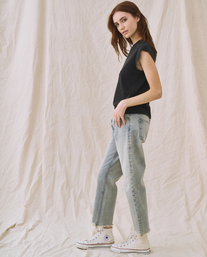 The Peak Shoulder Tee | Almost Black