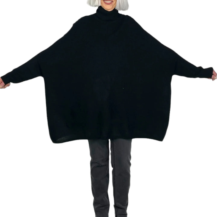 JoJo Sweater Poncho | Black