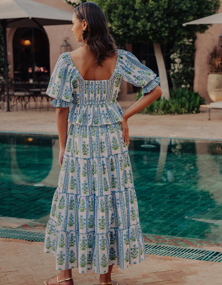 Rah Rah Skirt | Indigo Border