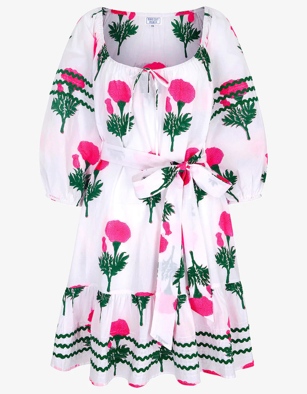 Pink City Prints Stella Dress | Neon Marigold