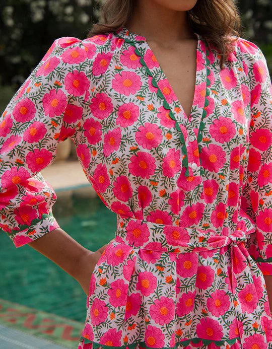Marina Dress | Neon Poppy